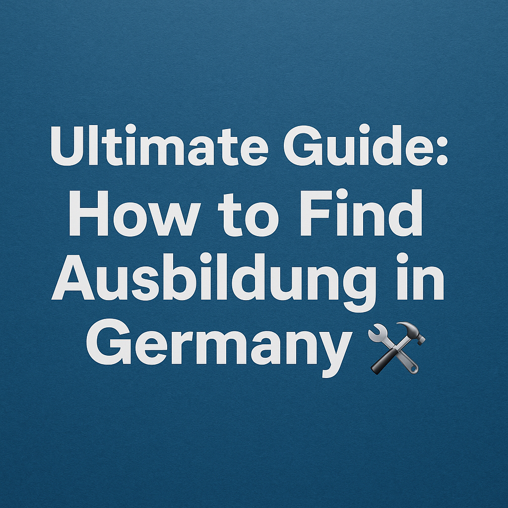 How to find Ausbildung in Germany