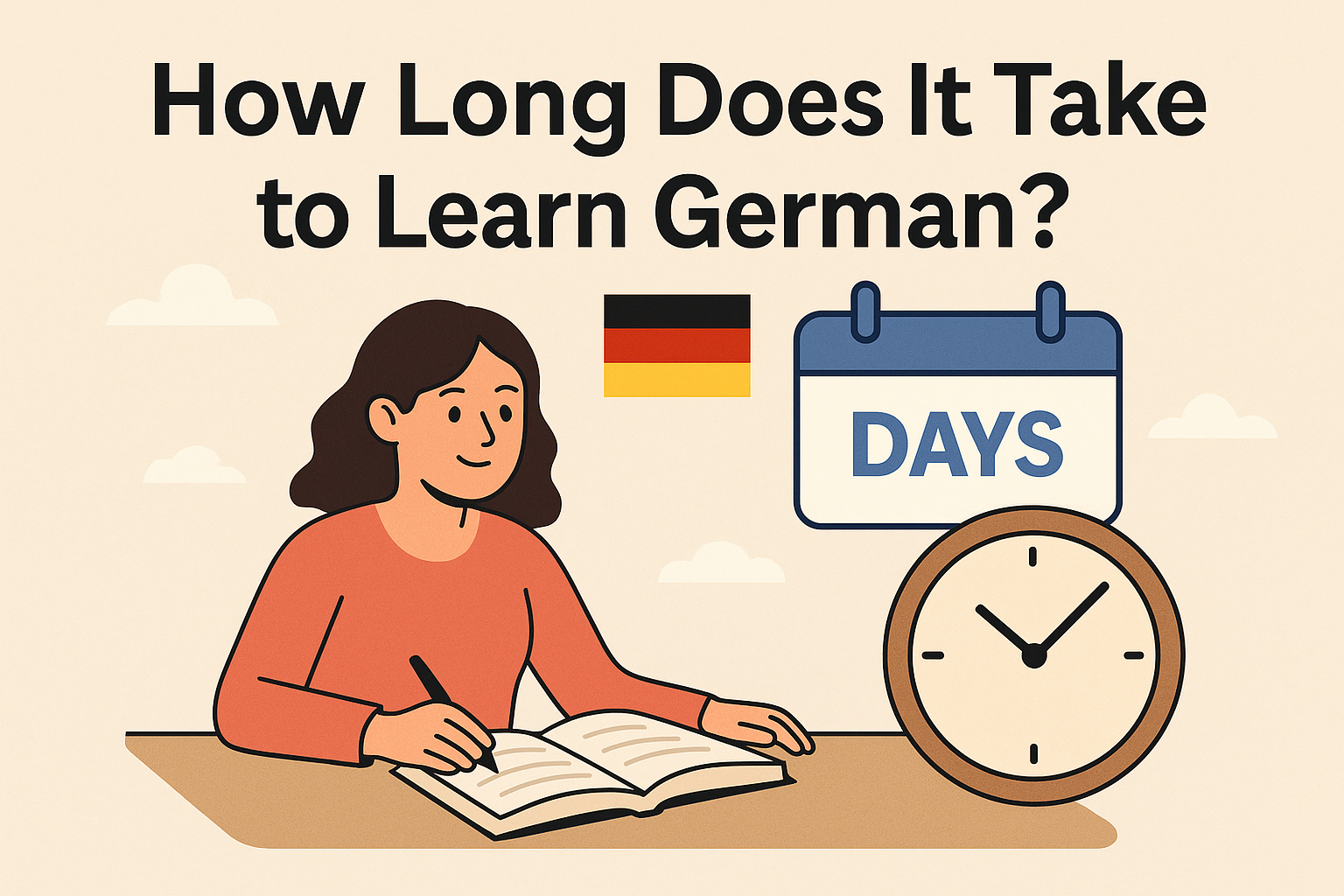 How Much Time to Learn German Levels? ⏳🇩🇪