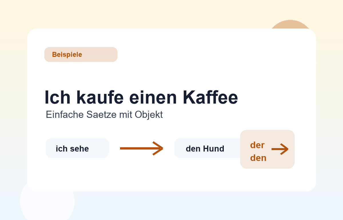 Akkusativ Beispiele mit einfachen deutschen Sätzen