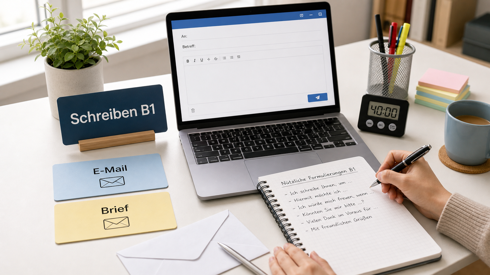 Schreiben B1 E-Mail und Brief für Goethe Prüfung üben
