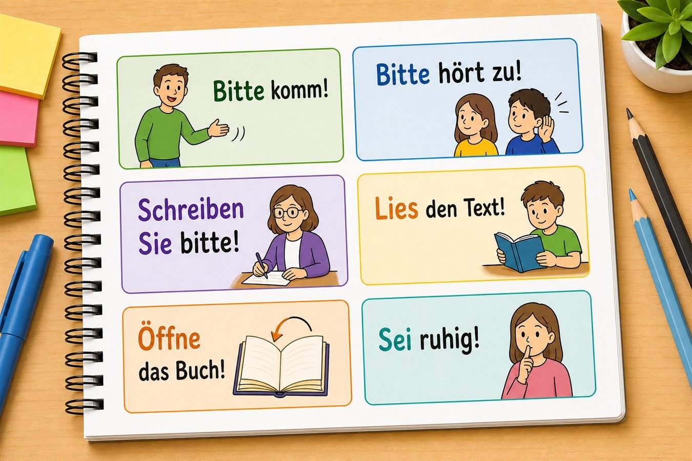 Beispiele für freundliche Imperativsätze