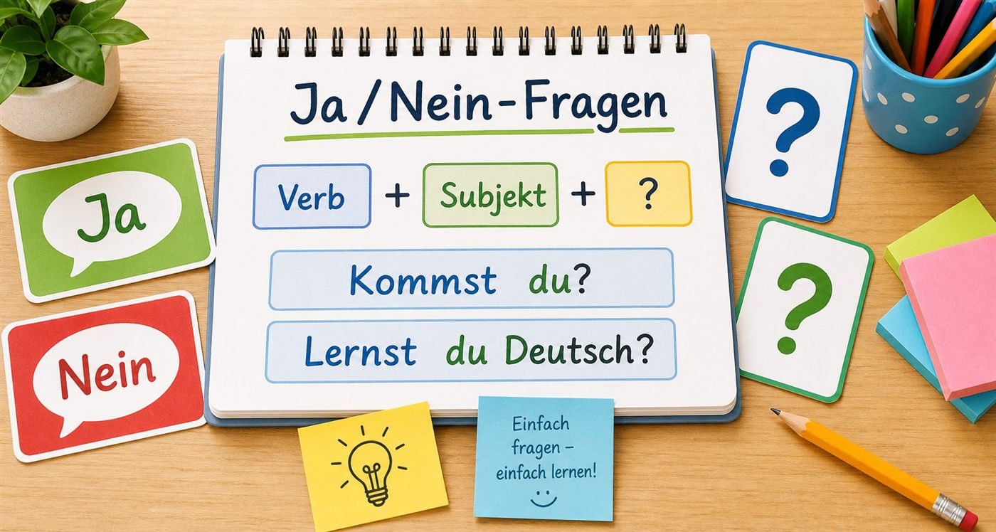 Lernkarten zur deutschen Ja/Nein-Frage