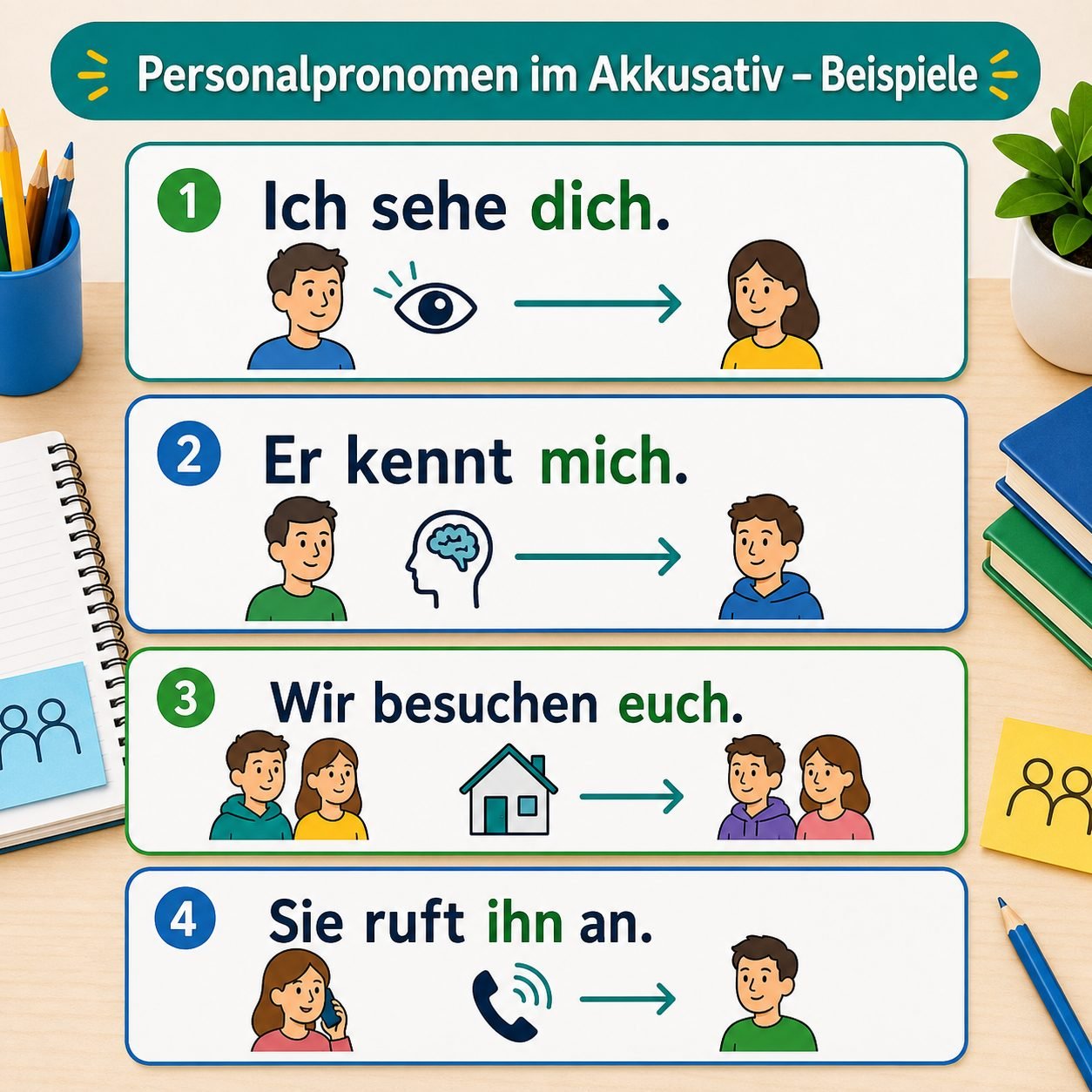 Beispiele mit Akkusativpronomen