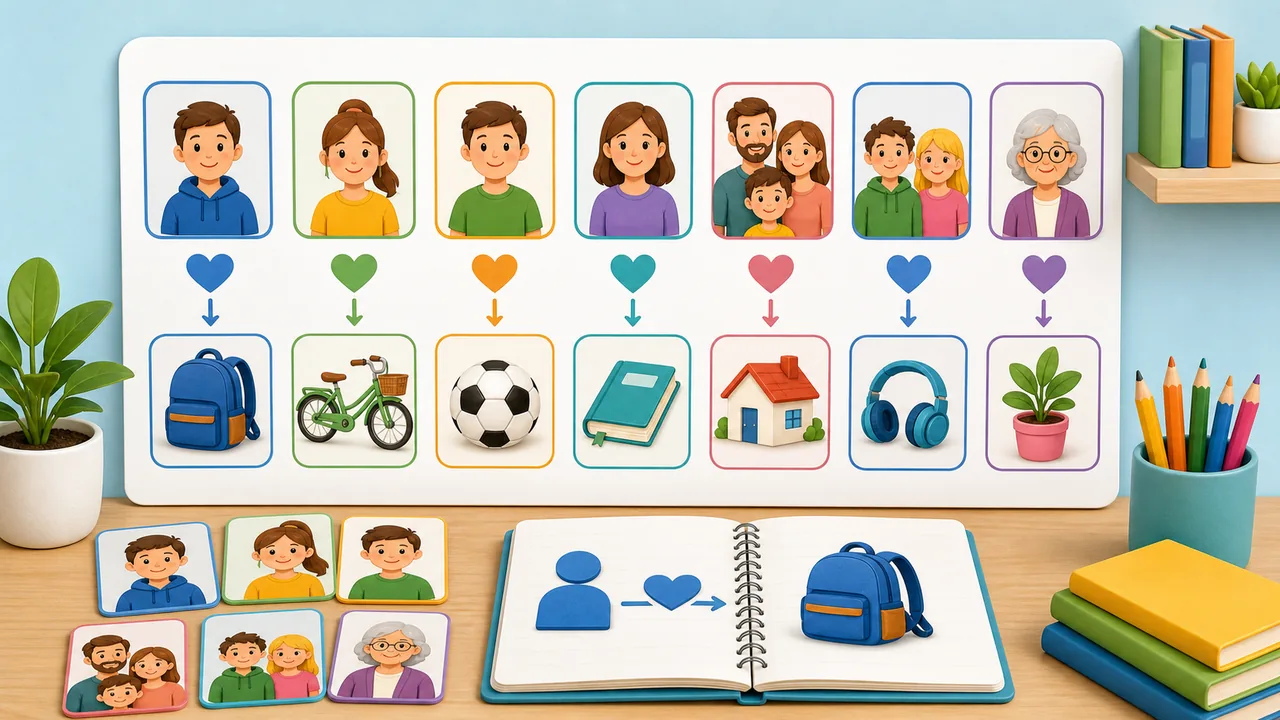 Illustration zu Possessivartikeln im Dativ im Deutschunterricht