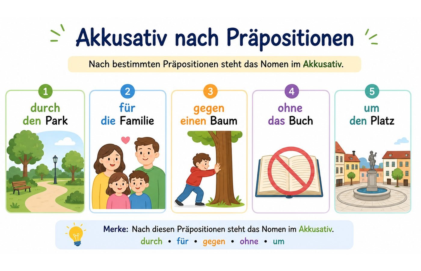 Beispiele für Präpositionen mit Akkusativ
