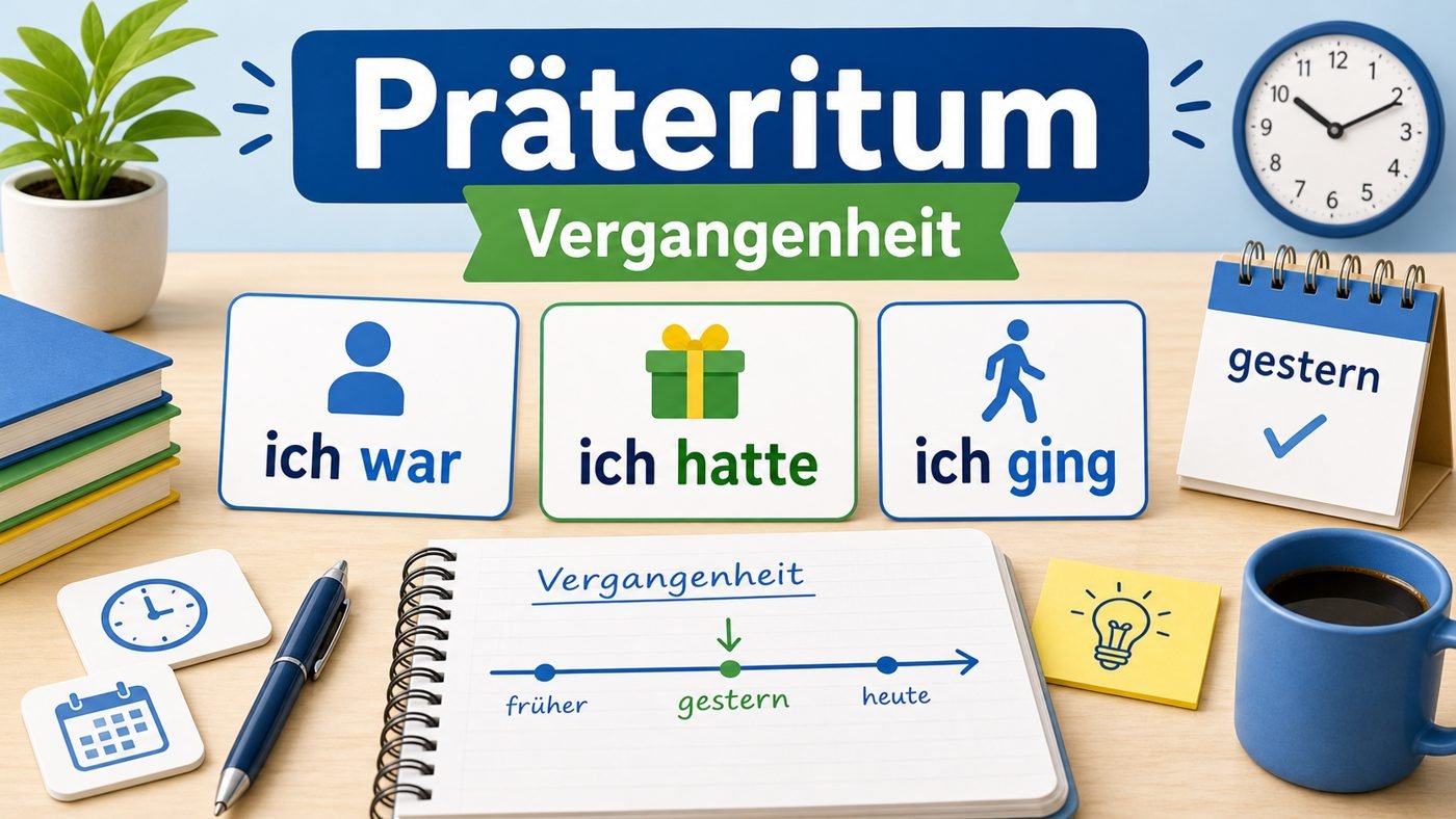 Präteritum und Vergangenheit auf Lernkarten
