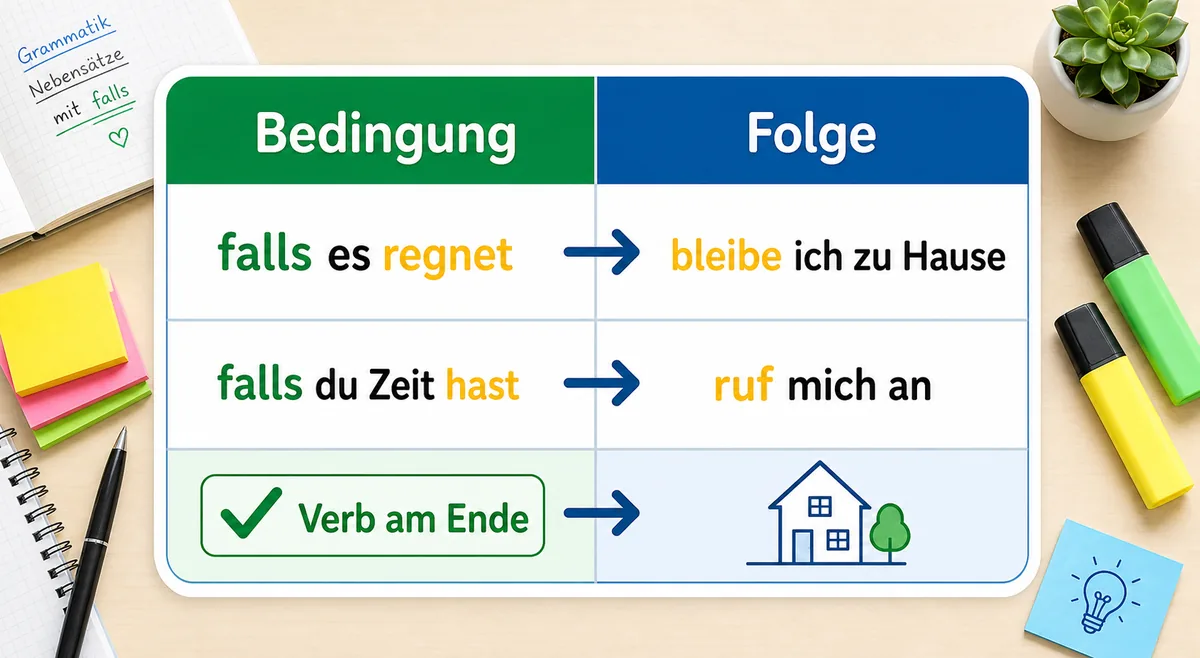 Tabelle zu Bedingung und Folge mit falls