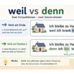 weil vs denn Verbposition Übersicht