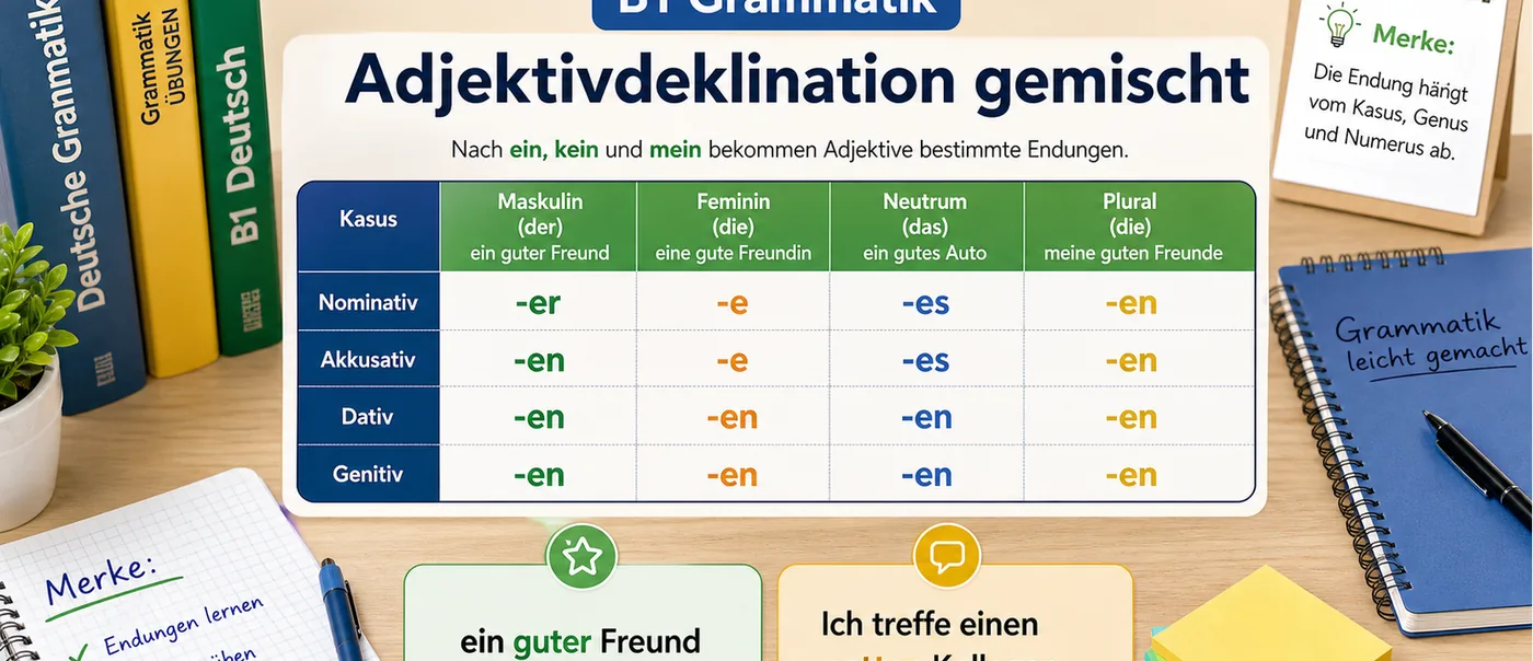 Regel zu Adjektivdeklination gemischt