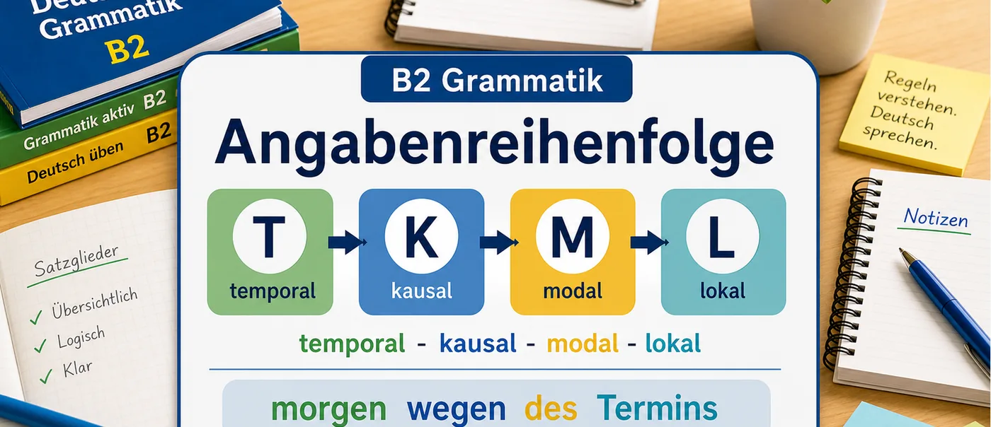 Regel zu Angabenreihenfolge im Satz