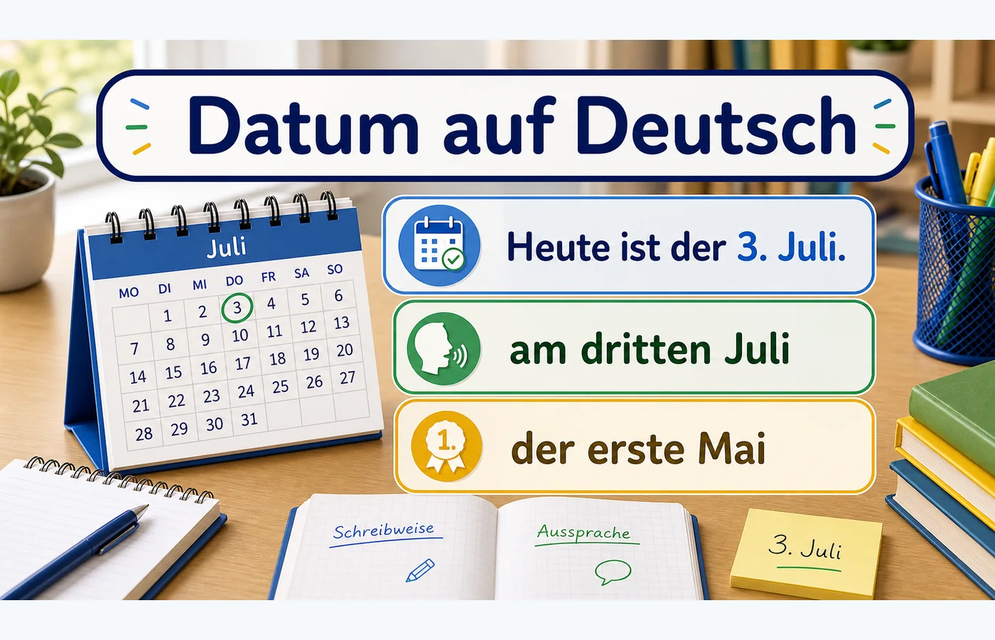 Datum auf Deutsch einfach erklärt