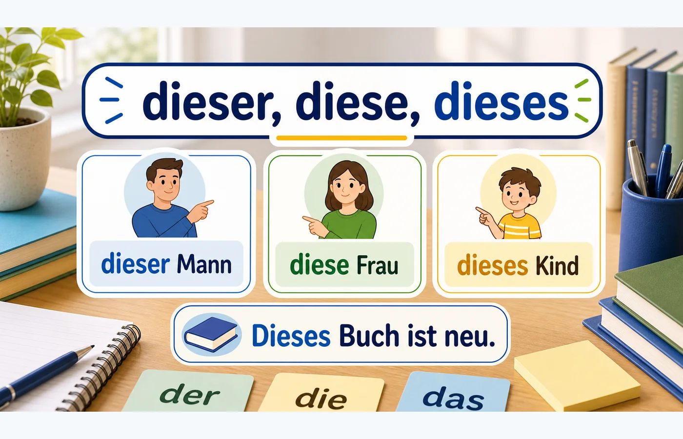 dieser, diese, dieses einfach erklärt