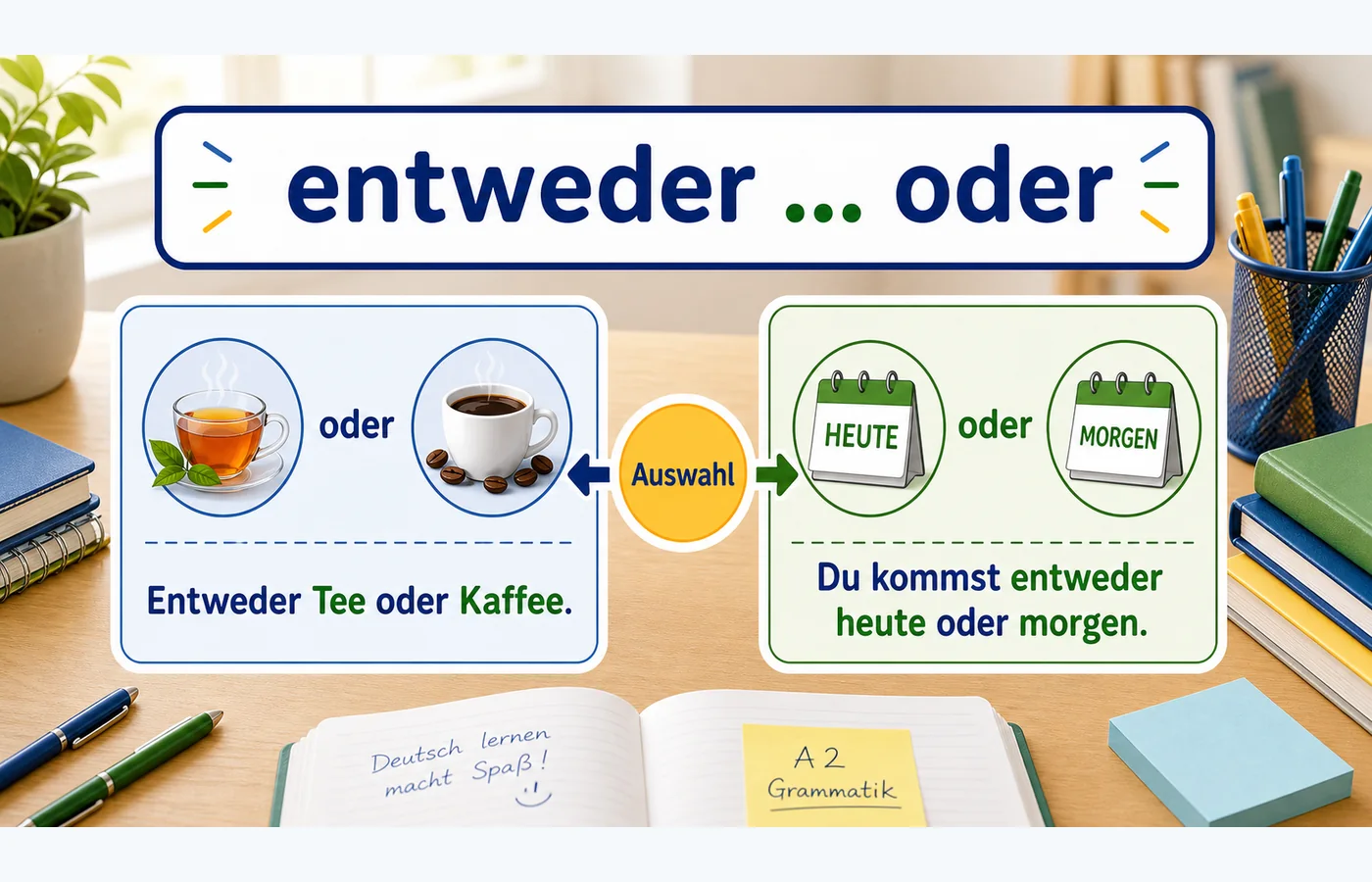 entweder ... oder einfach erklärt