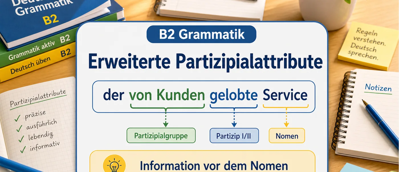 Regel zu Erweiterte Partizipialattribute