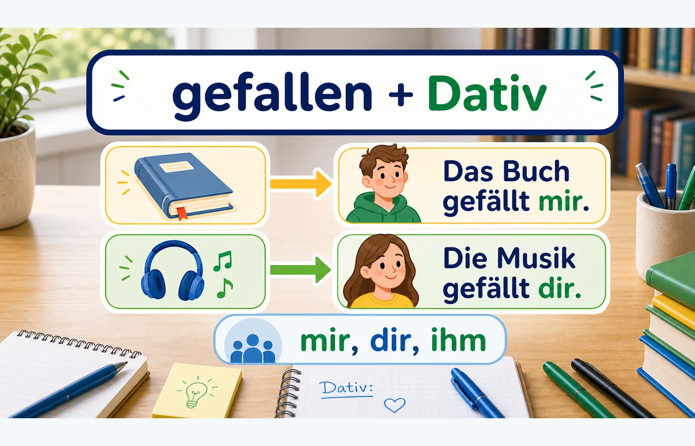 gefallen + Dativ einfach erklärt