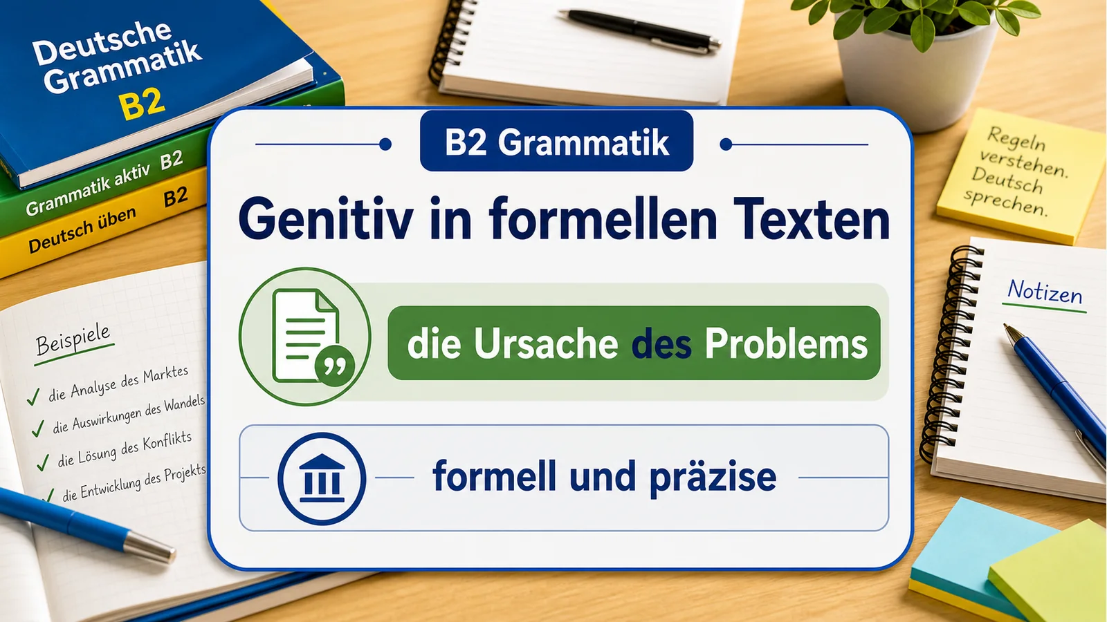 Genitiv in formellen Texten einfach erklärt