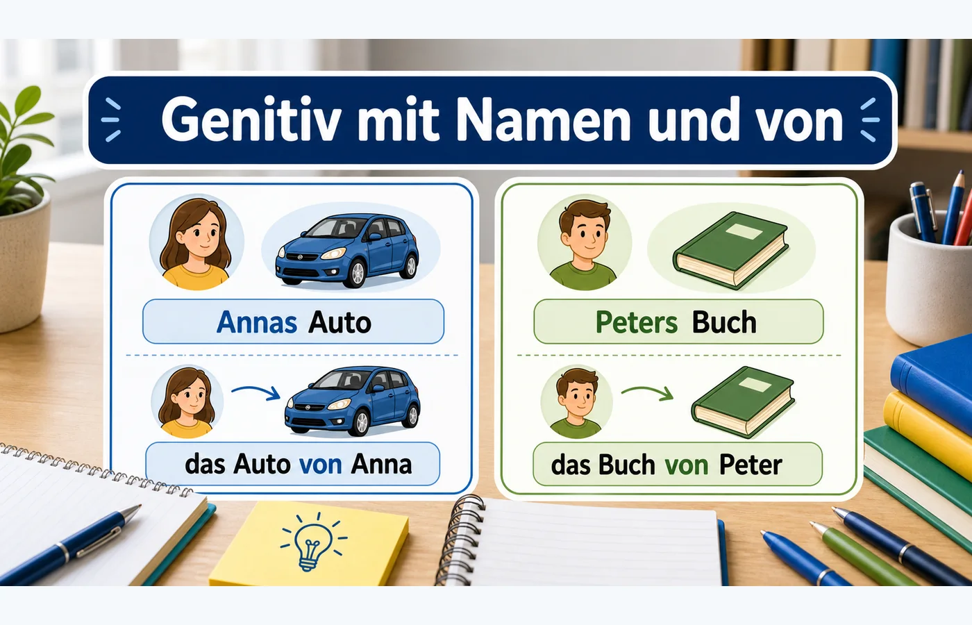 Genitiv mit Namen und von einfach erklärt