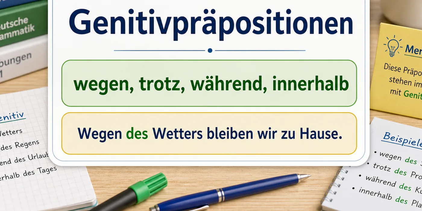 Beispiele zu Genitivpräpositionen