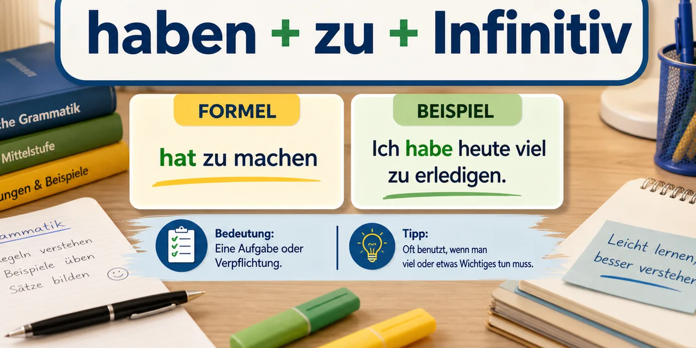 Beispiele zu haben + zu + Infinitiv