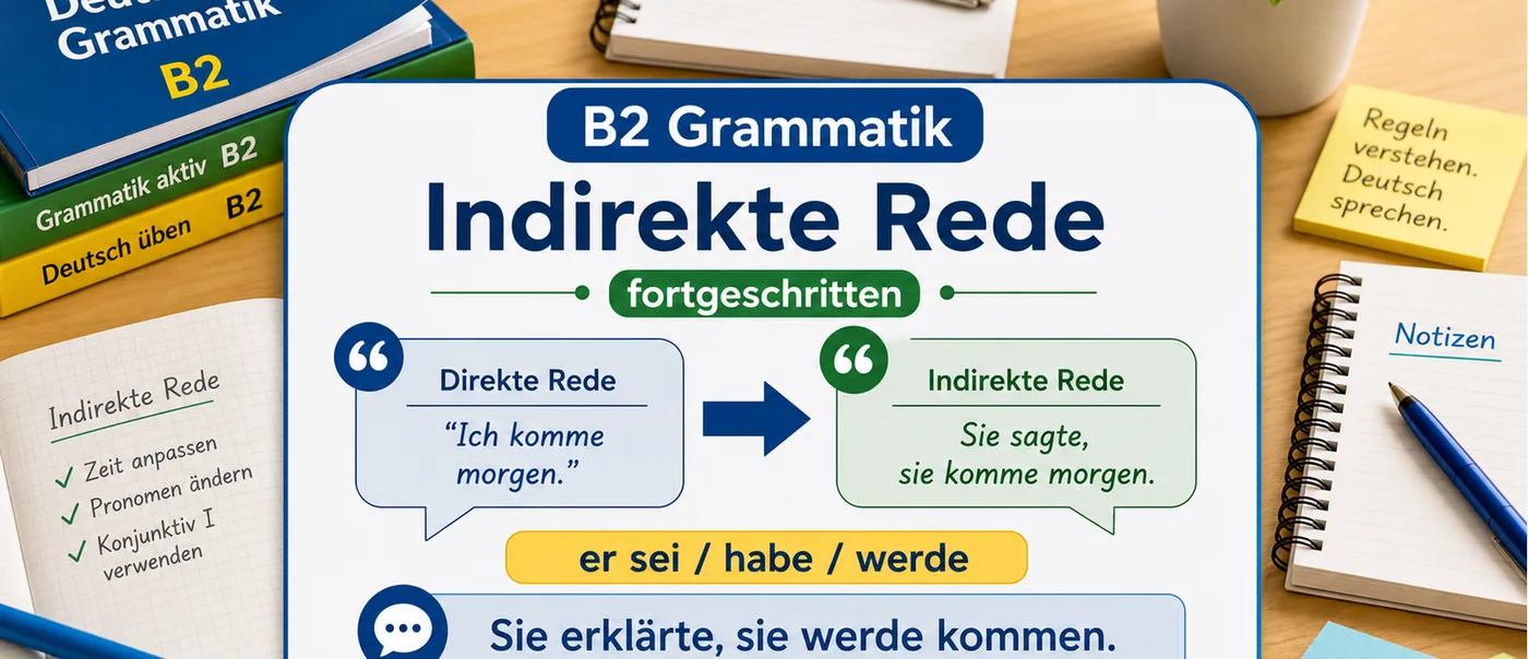 Regel zu Indirekte Rede fortgeschritten