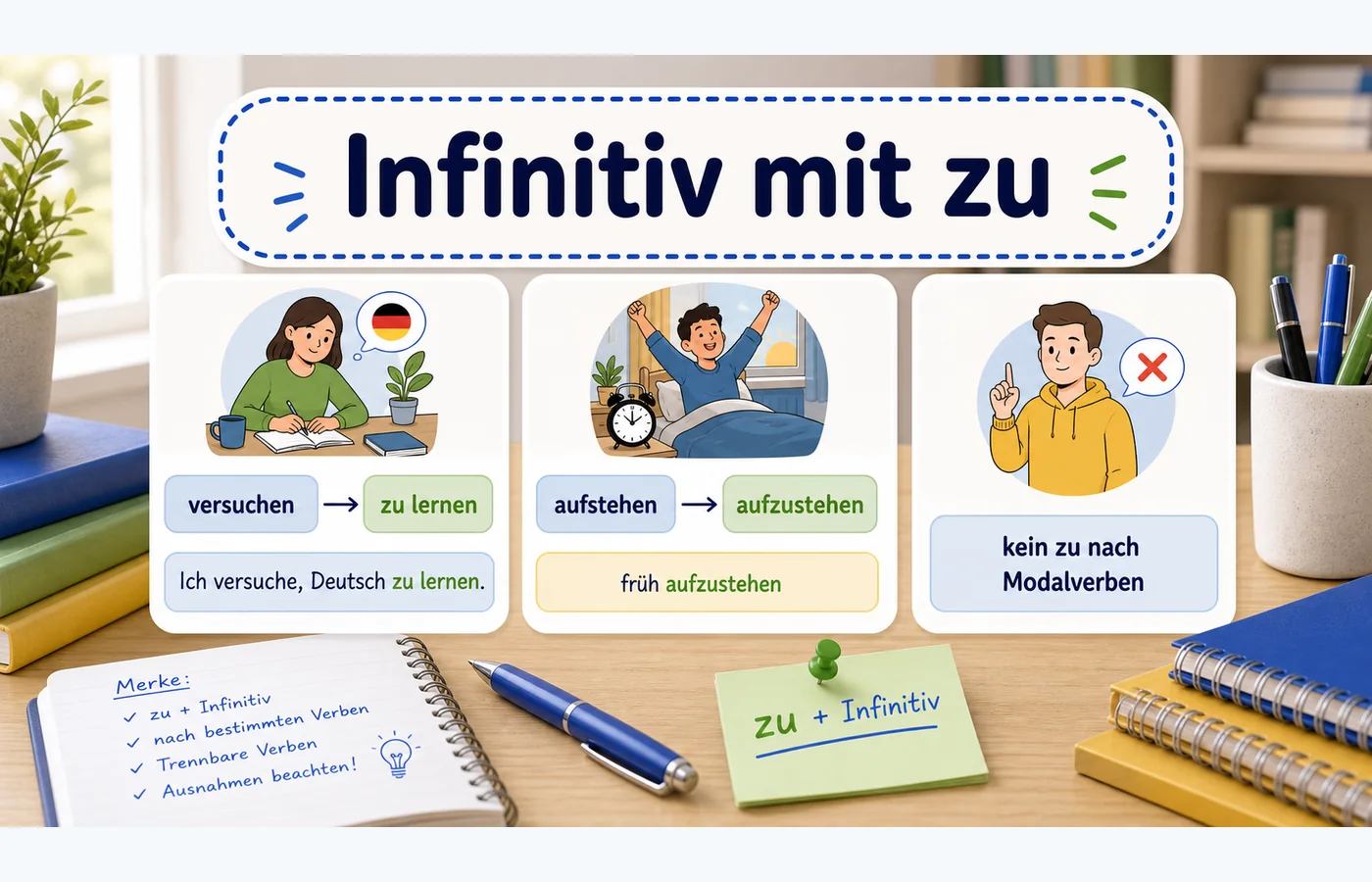 Infinitiv mit zu einfach erklärt