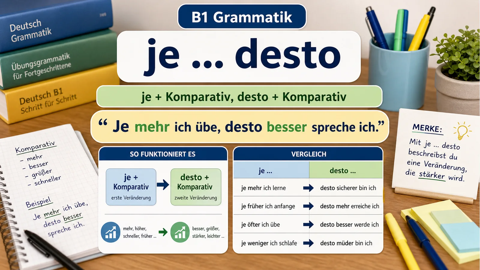 je ... desto einfach erklärt