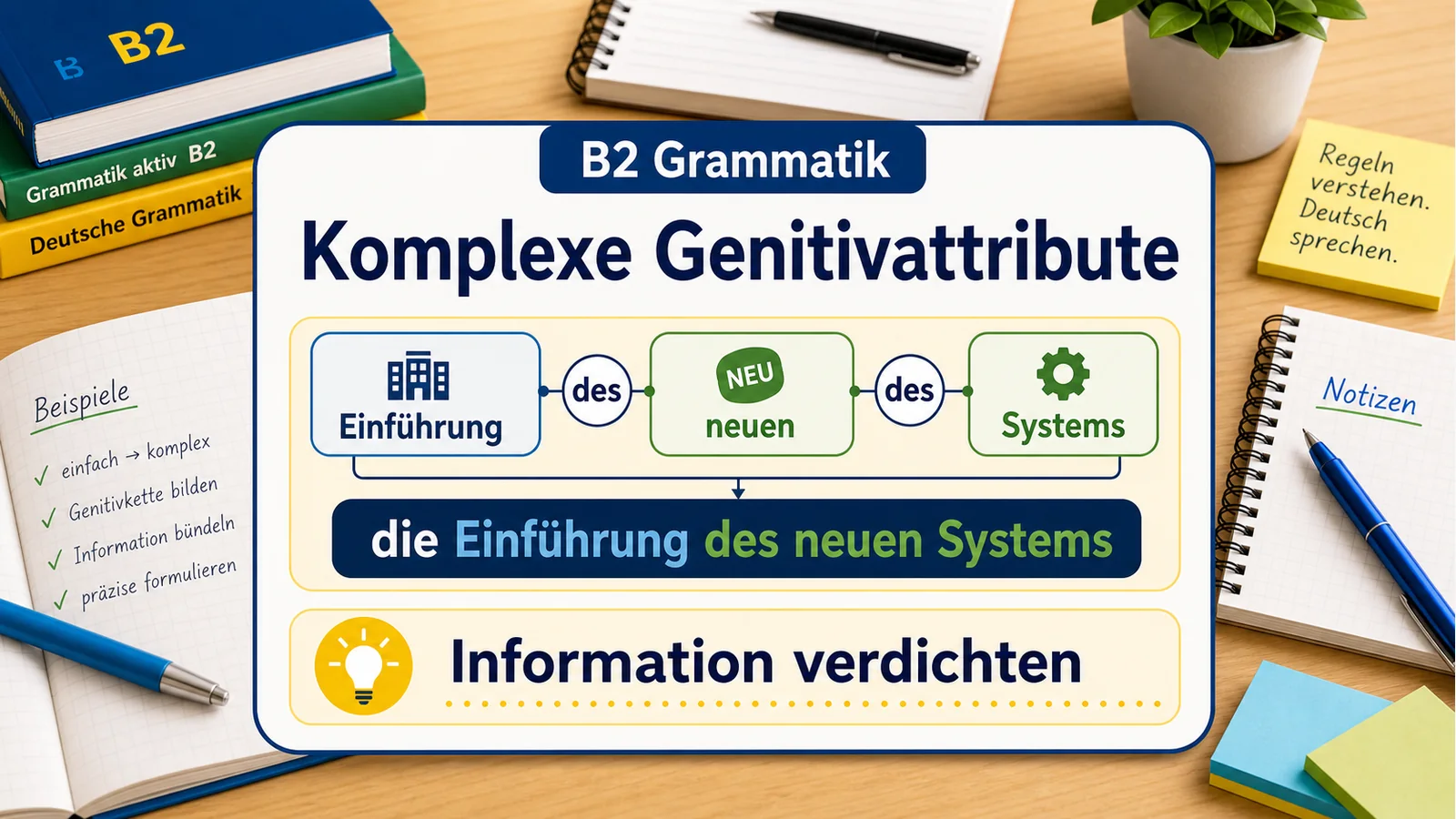 Komplexe Genitivattribute einfach erklärt