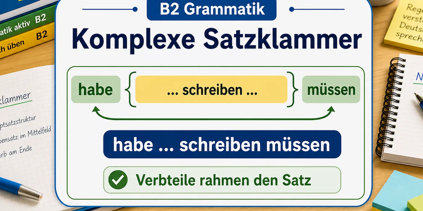 Beispiele zu Komplexe Satzklammer