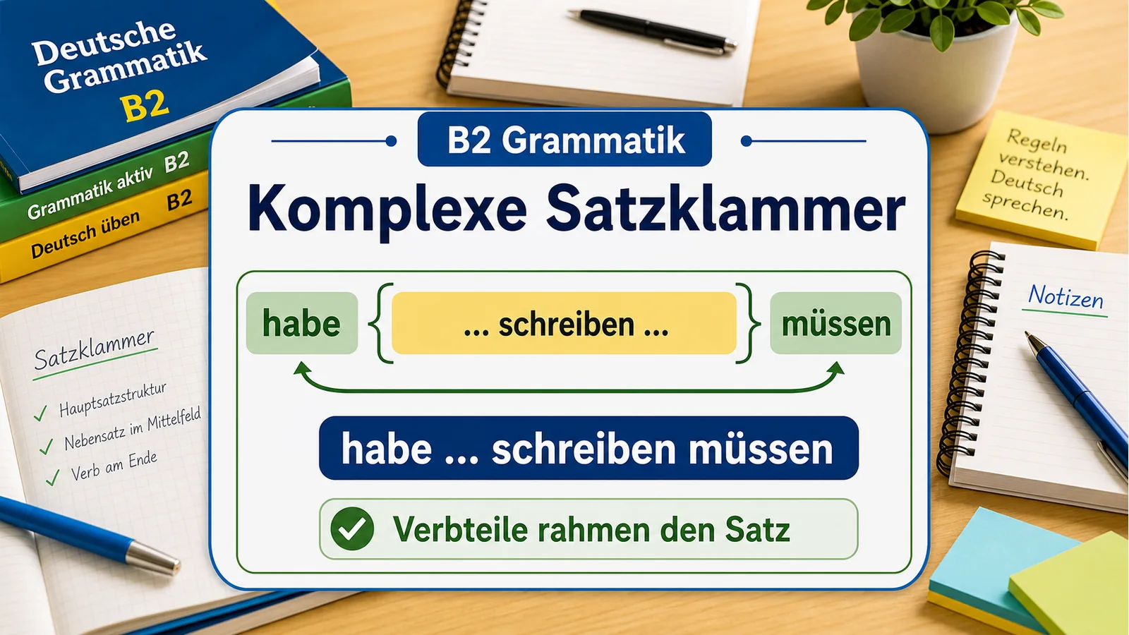 Komplexe Satzklammer einfach erklärt