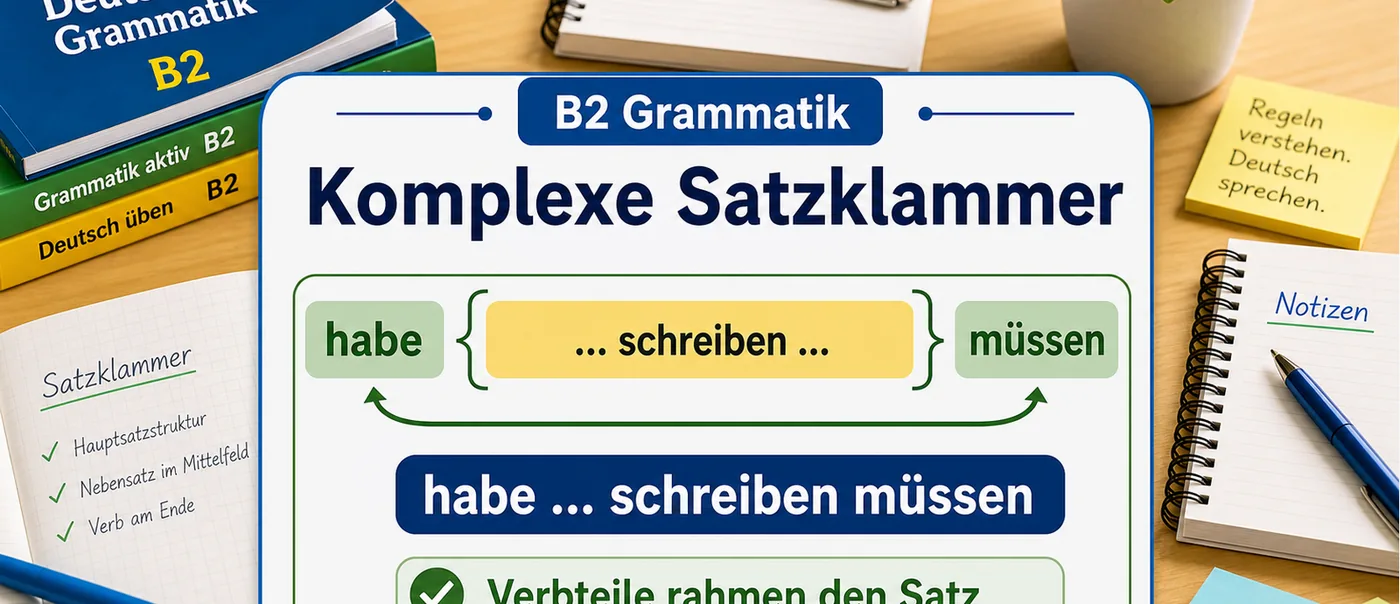 Regel zu Komplexe Satzklammer