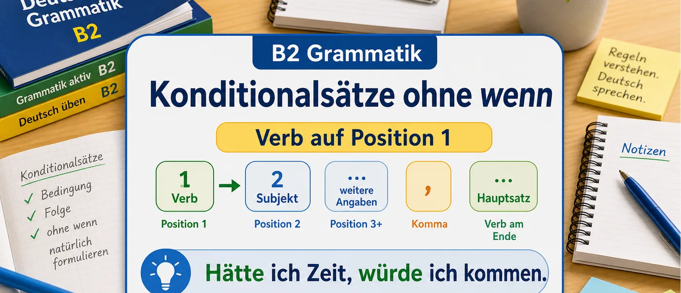 Regel zu Konditionalsätze ohne wenn