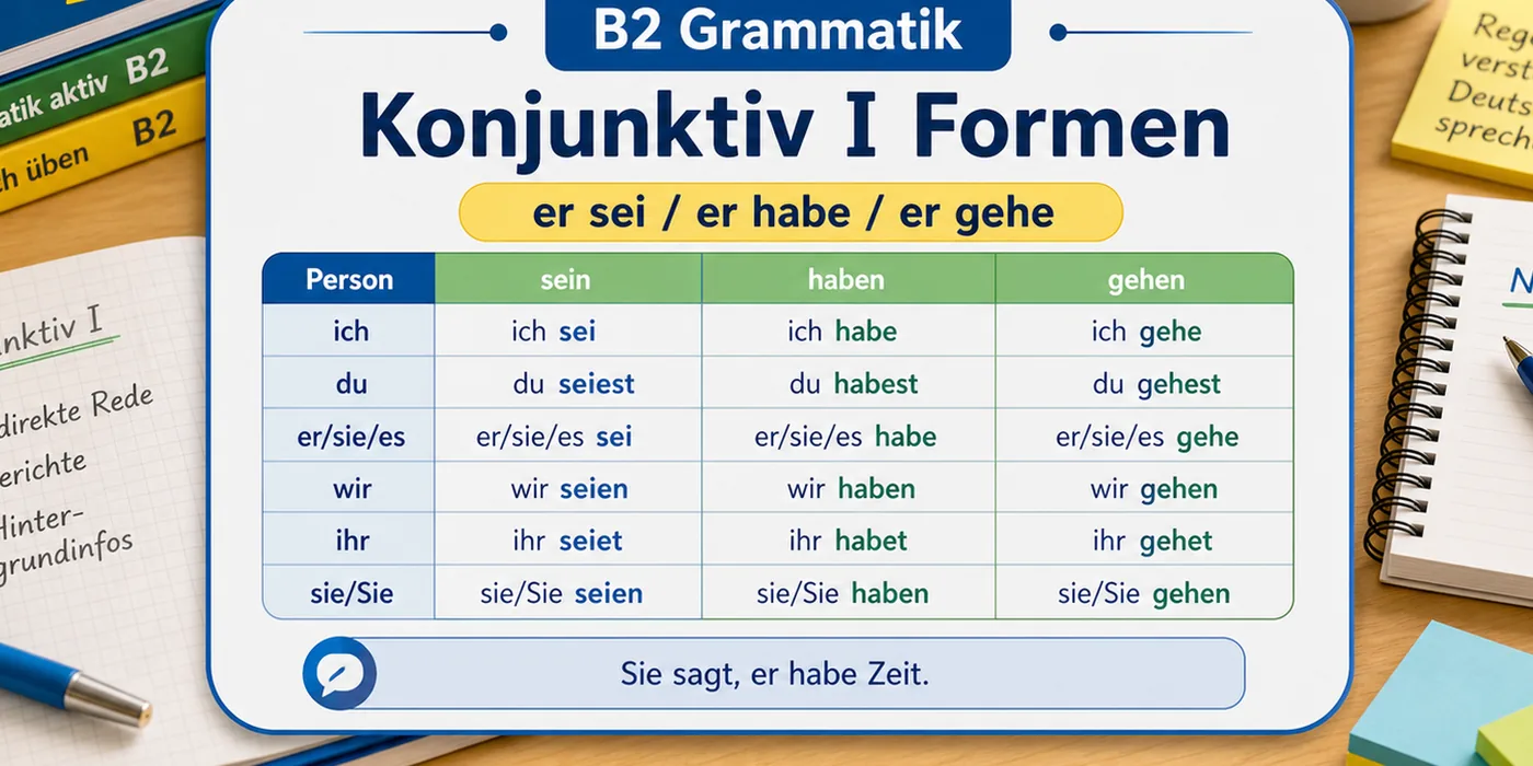 Beispiele zu Konjunktiv I Formen