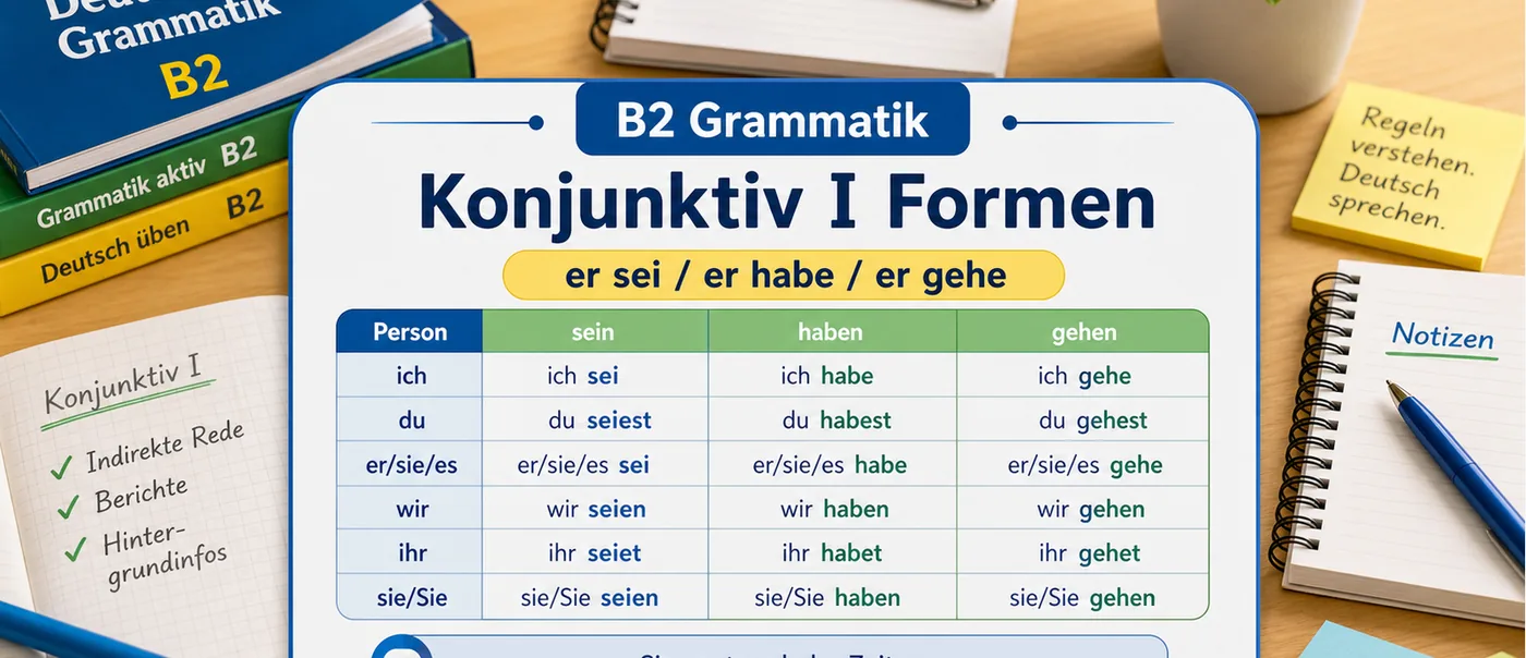Regel zu Konjunktiv I Formen