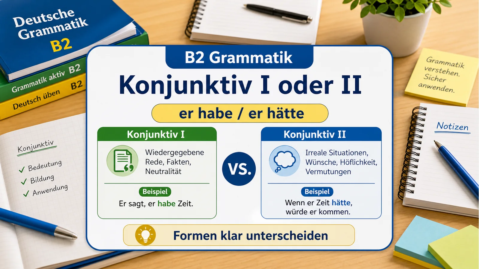 Konjunktiv I oder Konjunktiv II hero einfach erklärt