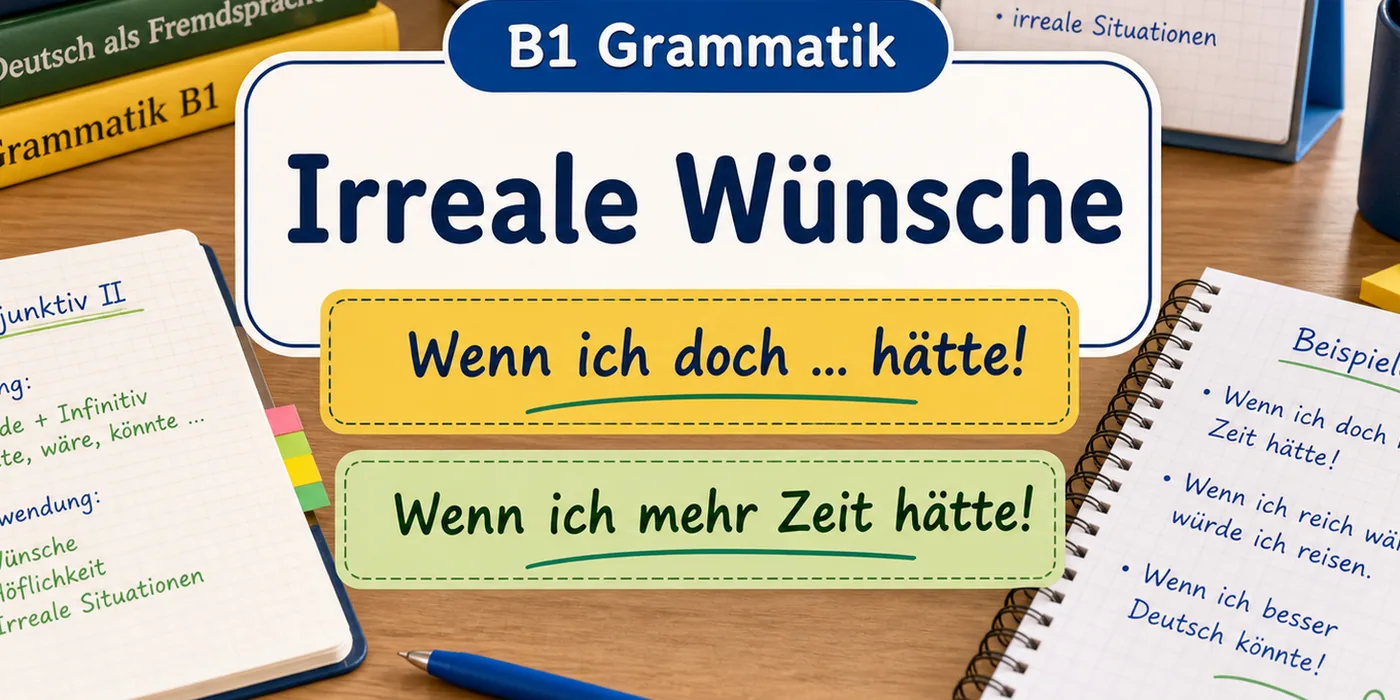 Beispiele zu Konjunktiv II für irreale Wünsche