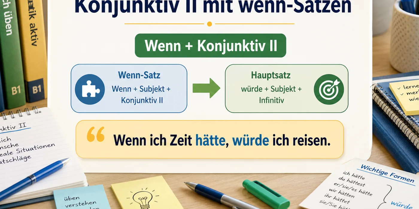 Beispiele zu Konjunktiv II mit wenn-Sätzen