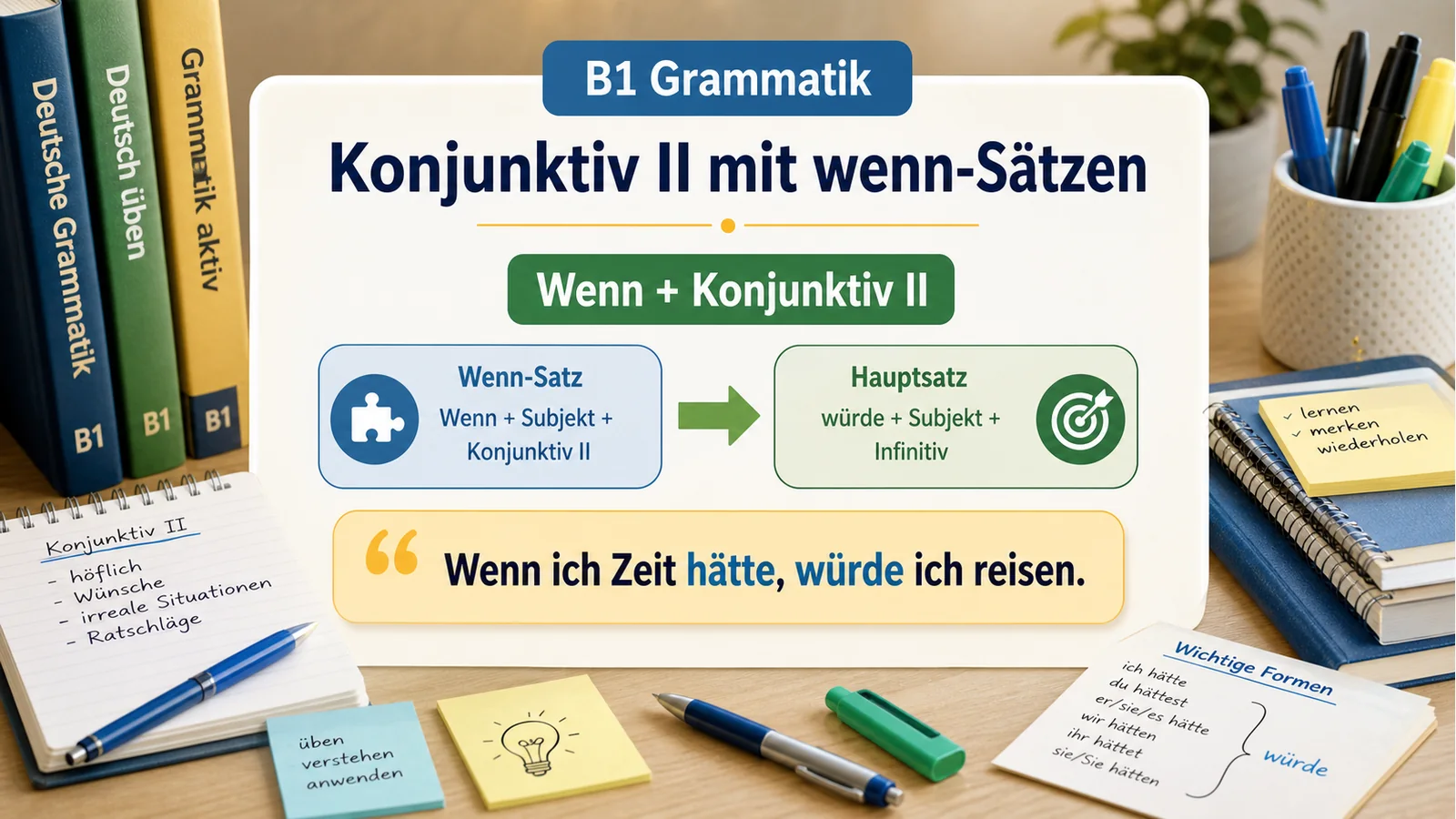 Konjunktiv II mit wenn-Sätzen hero einfach erklärt