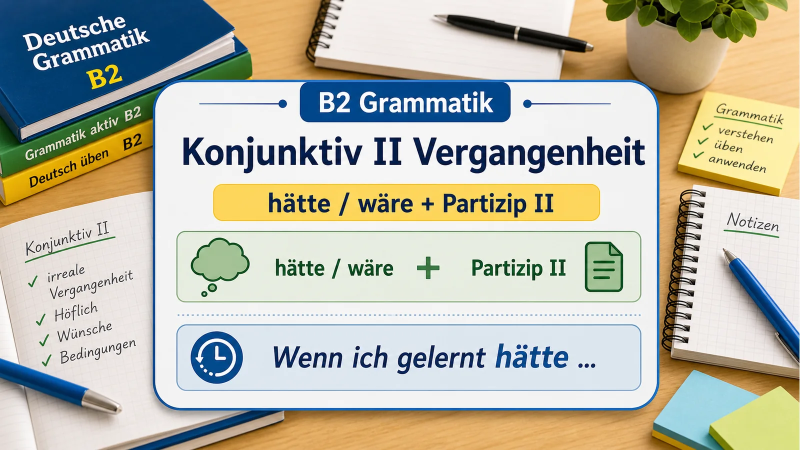 Konjunktiv II Vergangenheit hero einfach erklärt