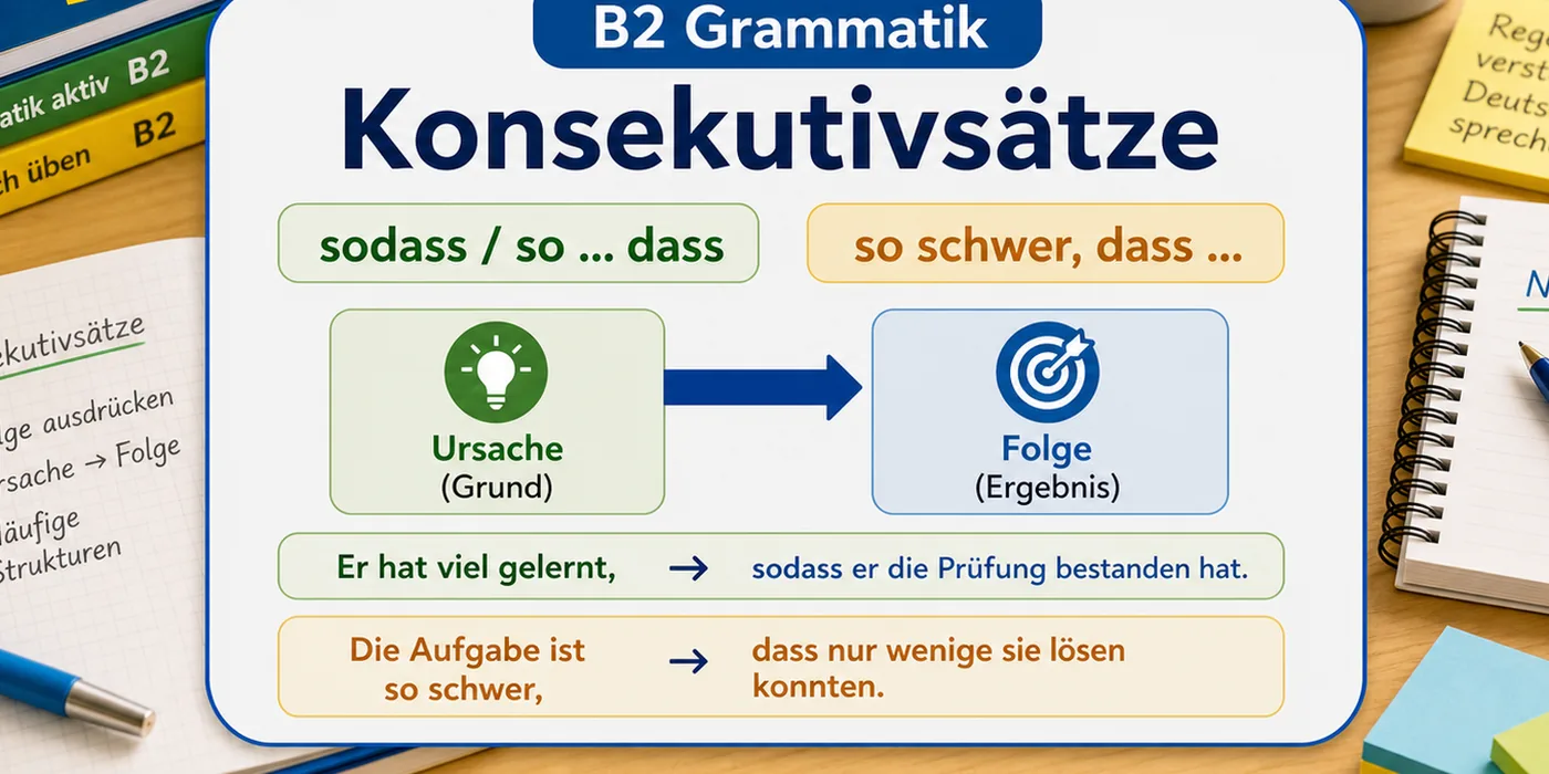 Beispiele zu Konsekutivsätze