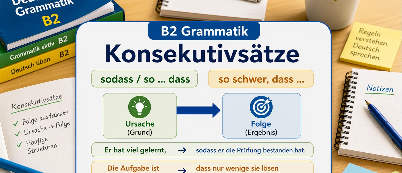 Regel zu Konsekutivsätze