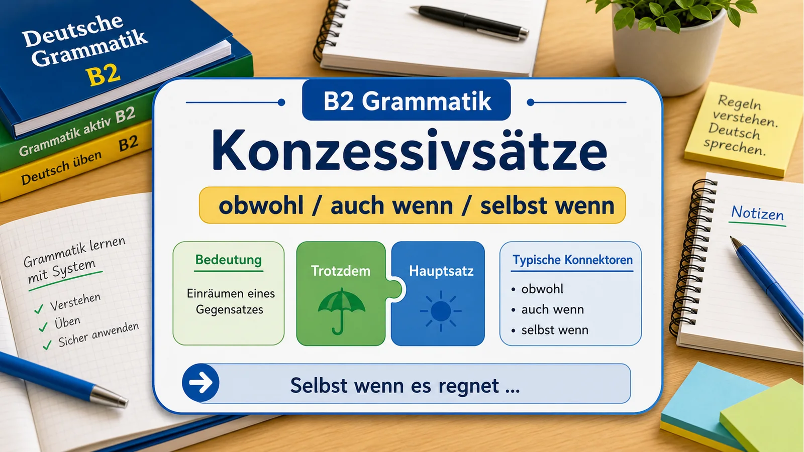 Konzessivsätze hero einfach erklärt