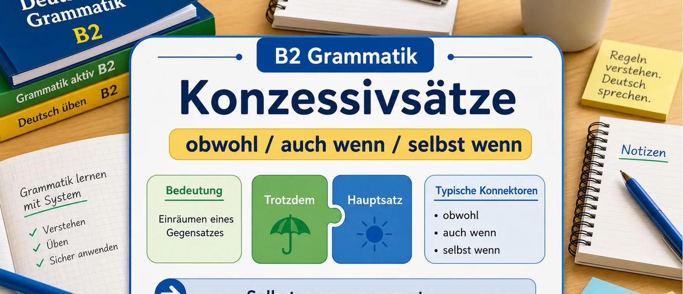 Regel zu Konzessivsätze