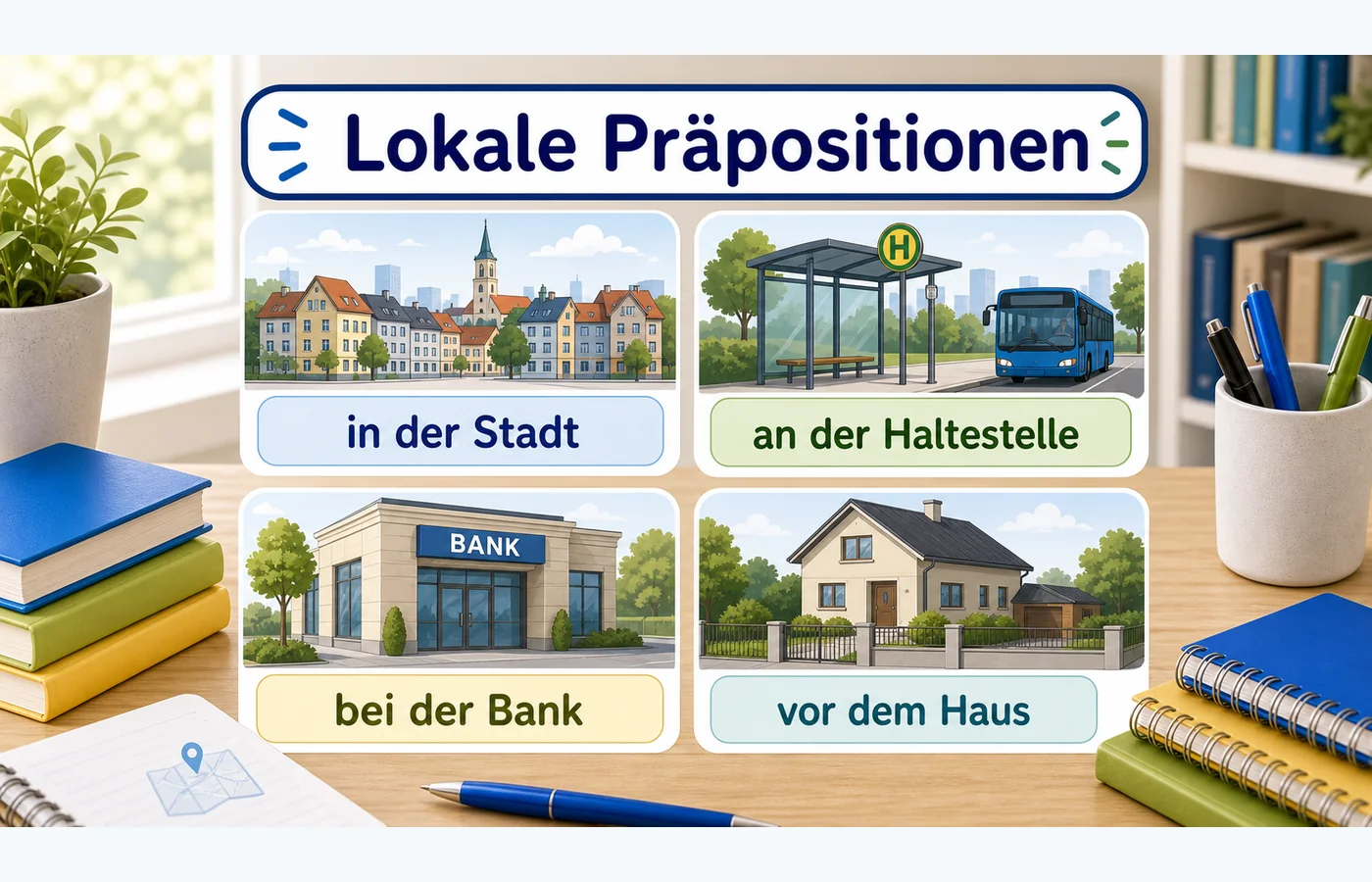 Lokale Präpositionen einfach erklärt