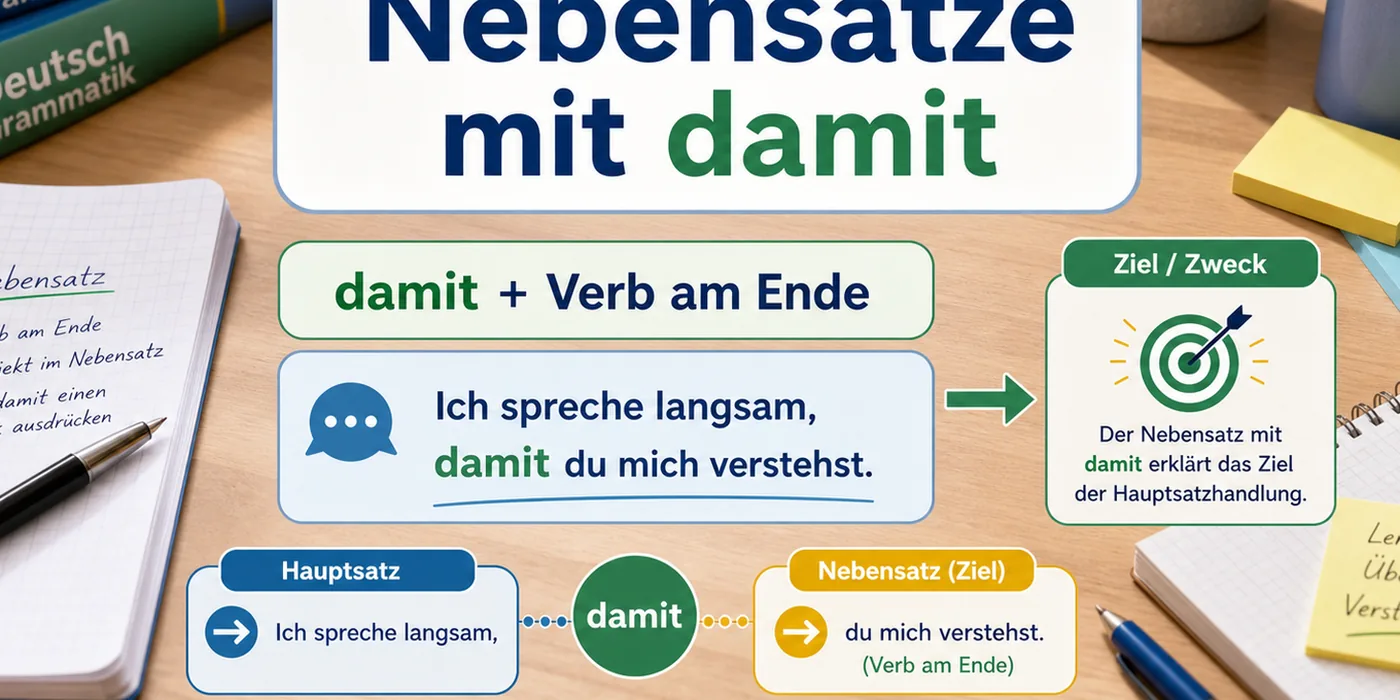 Beispiele zu Nebensätze mit damit