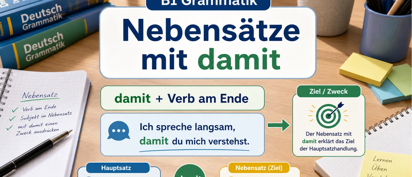 Regel zu Nebensätze mit damit
