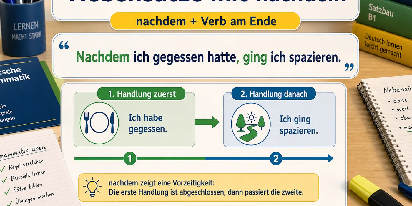 Beispiele zu Nebensätze mit nachdem