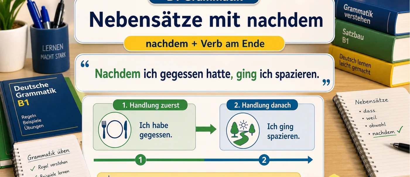 Regel zu Nebensätze mit nachdem