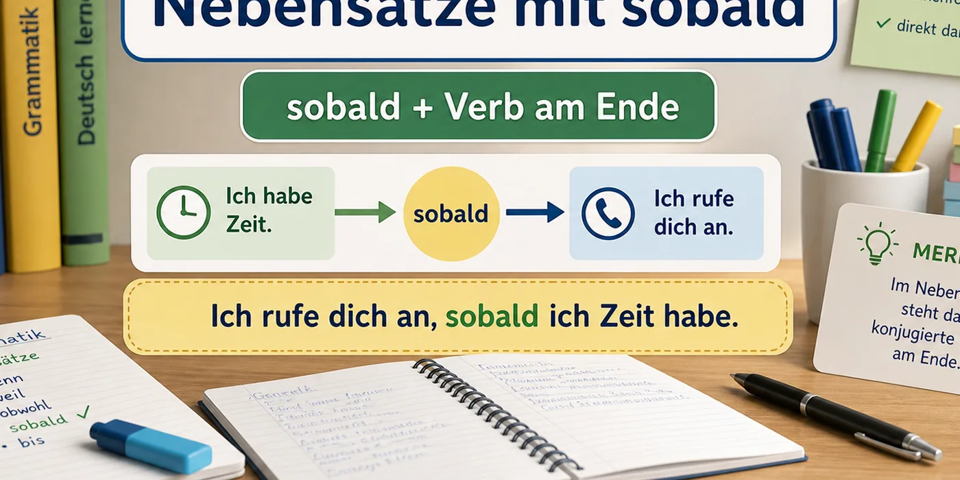 Beispiele zu Nebensätze mit sobald