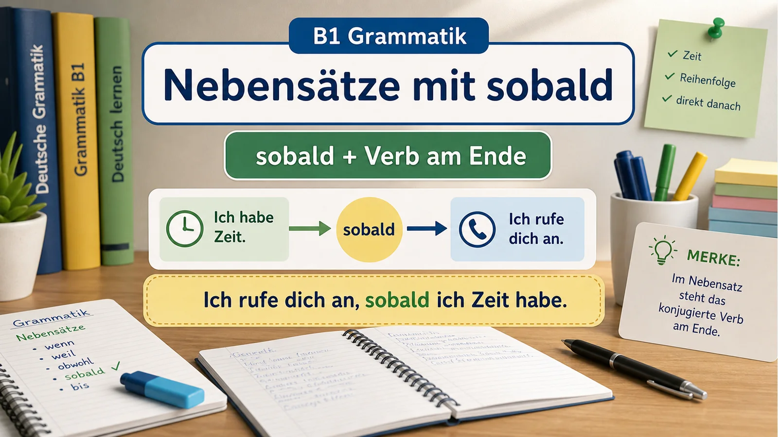 Nebensätze mit sobald einfach erklärt
