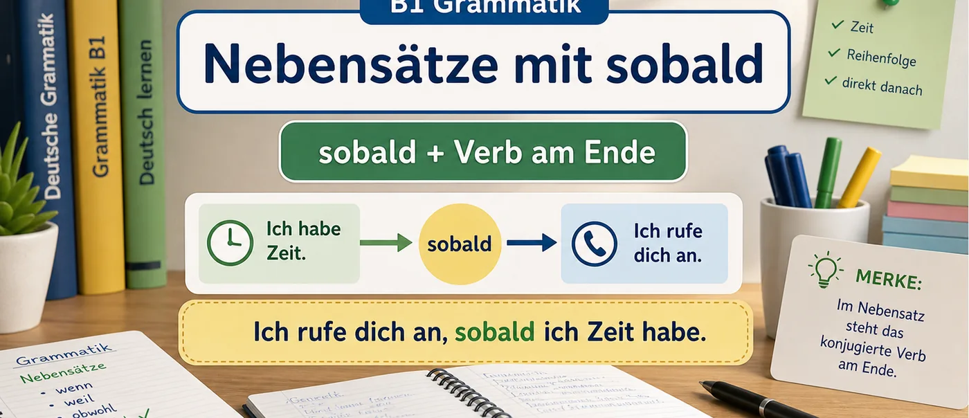 Regel zu Nebensätze mit sobald